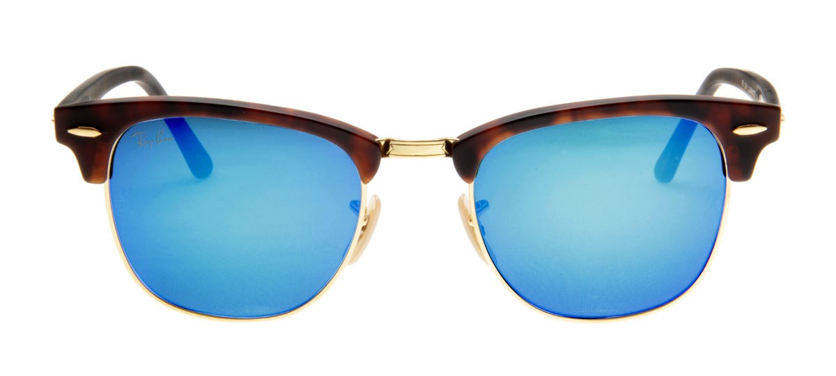 oculos-de-sol-ray-ban-clubmaster-wayfarer-tartaruga-lente-azul-espelhado