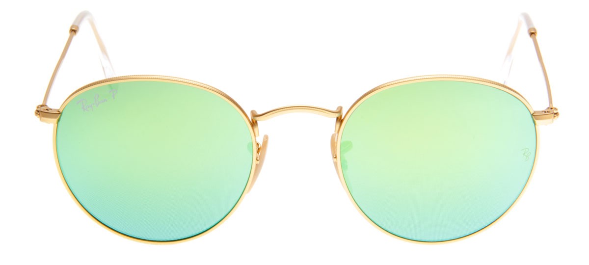 oculos-ray-ban-round-dourado-lentes-espelhado-verde